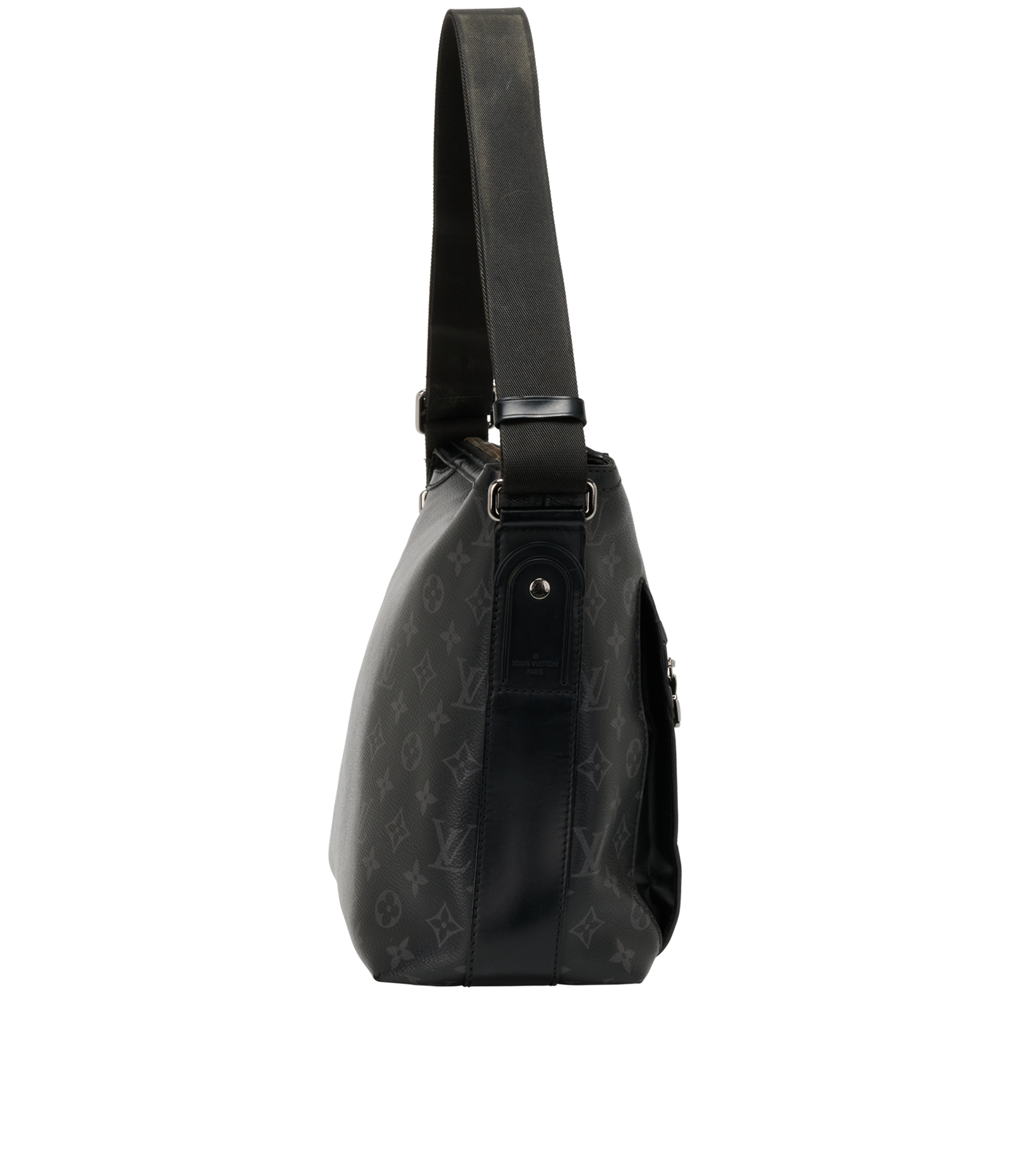 Odyssey Messenger PM, &pound;595, Handbags, Black, Canvas, Side view